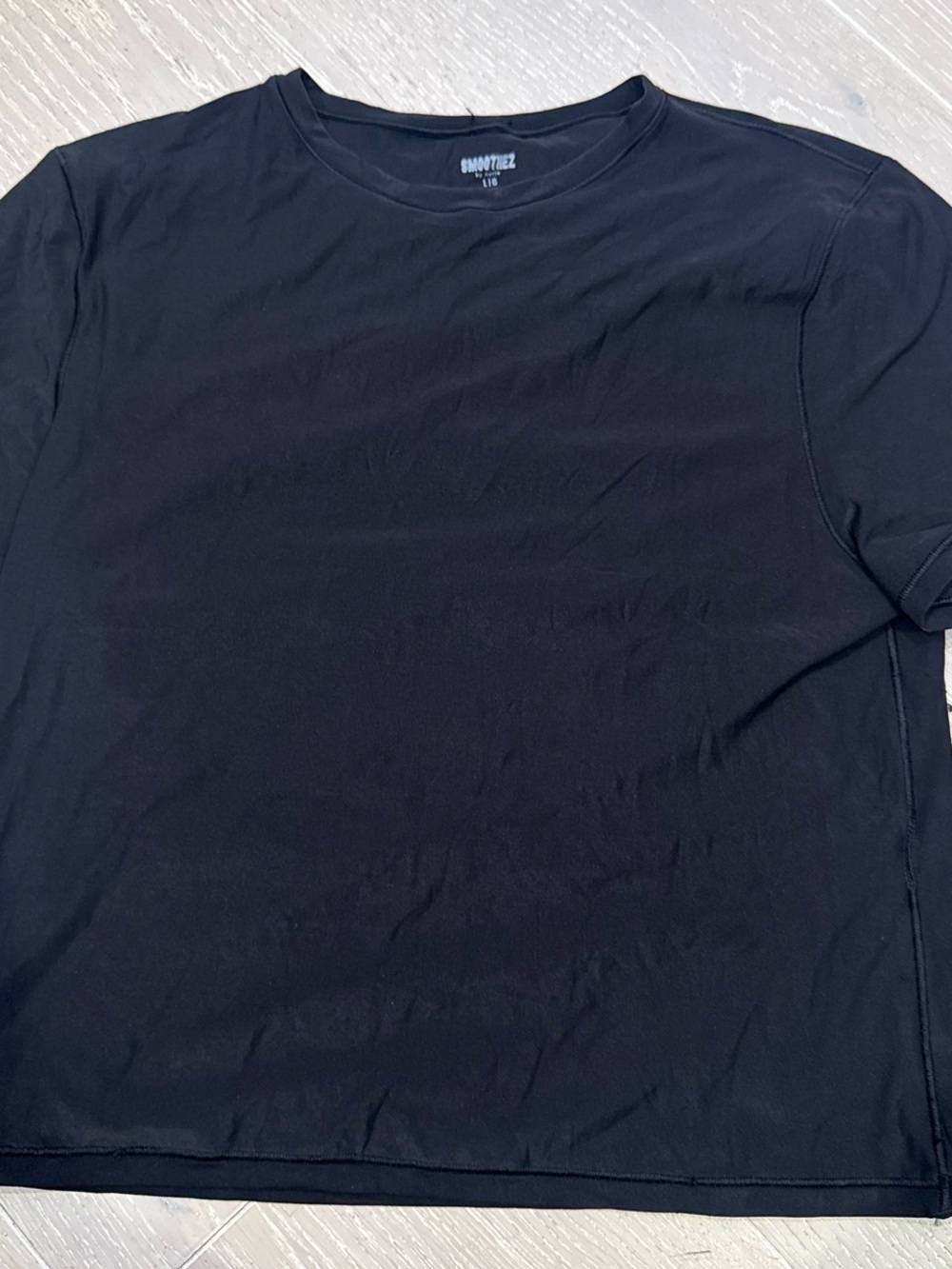 Arie Black Crew Neck Short Sleeve Tee